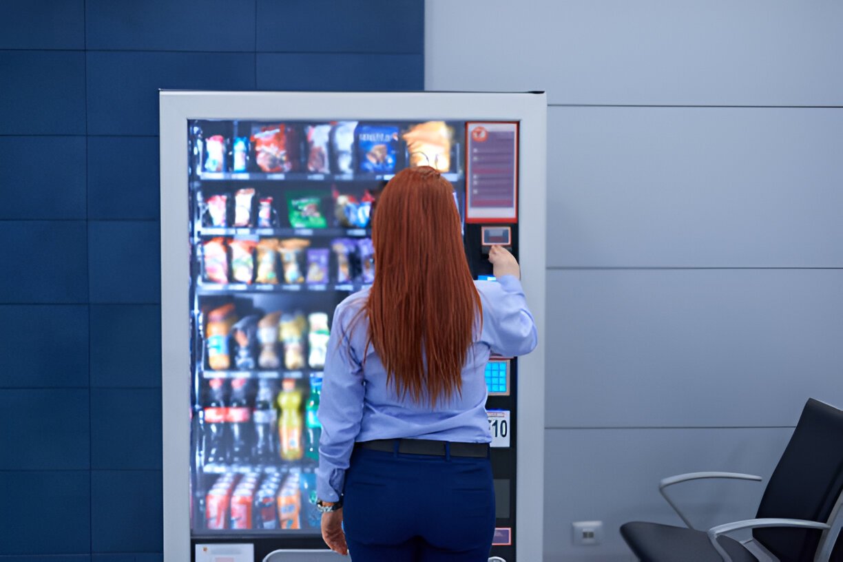 Modern BiteBuddy vending machine in office setting